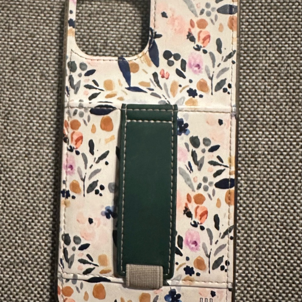 iPhone 12 pro max, Floral Phone Case with Green Strap